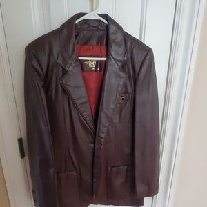Leather blazer jacket